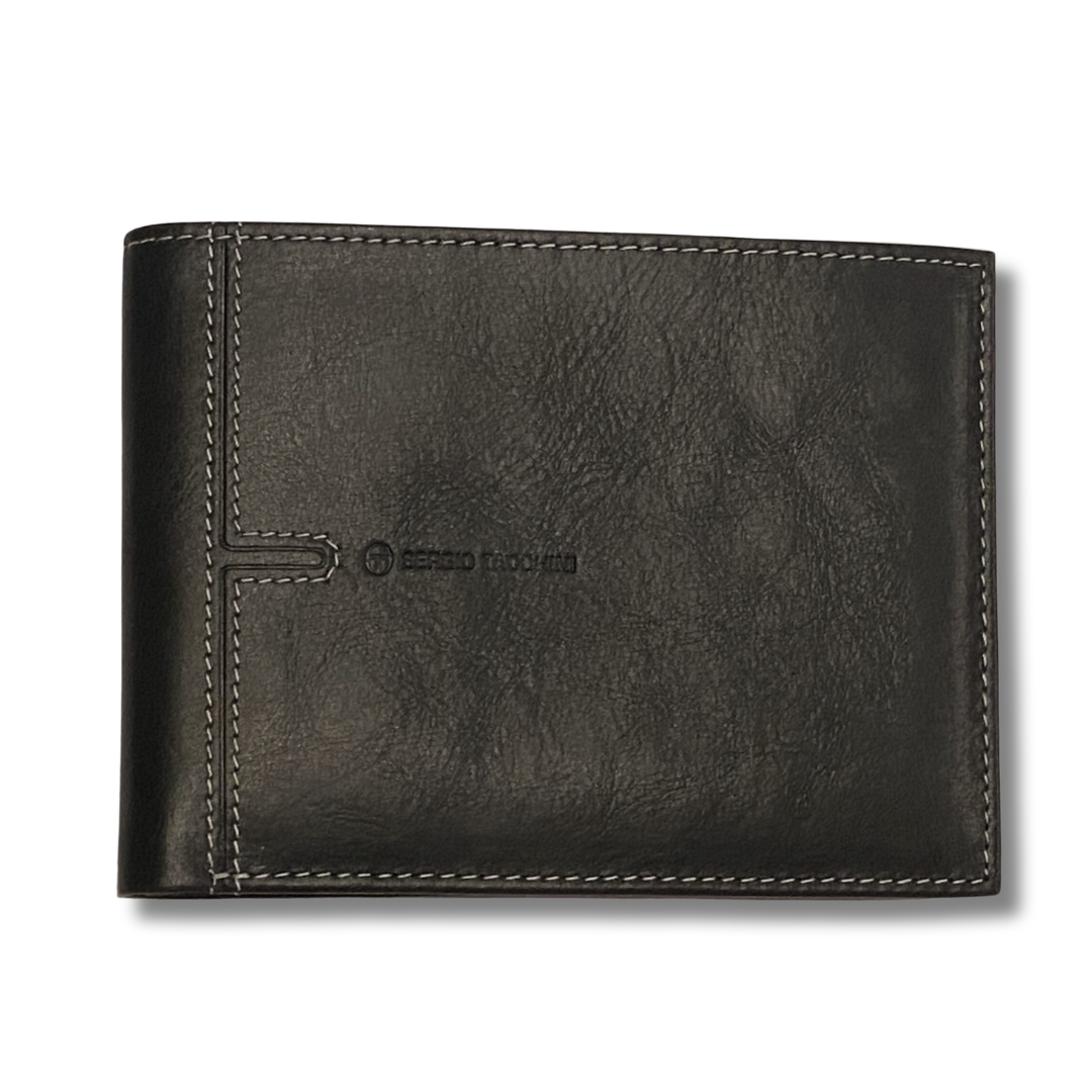 SERGIO TACCHINI, BLACK MEN'S WALLET
