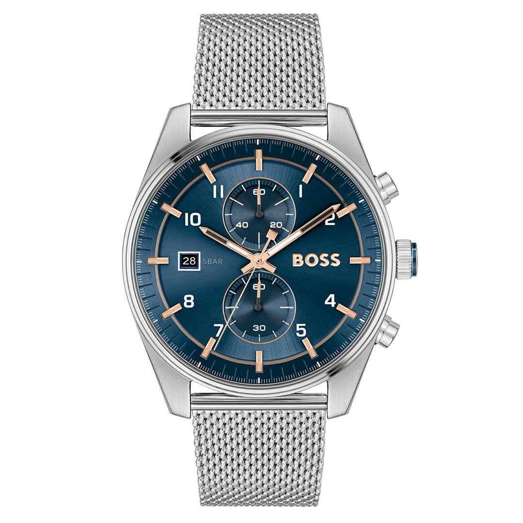 BOSS, SKY TRAVELLER MESH WATCH