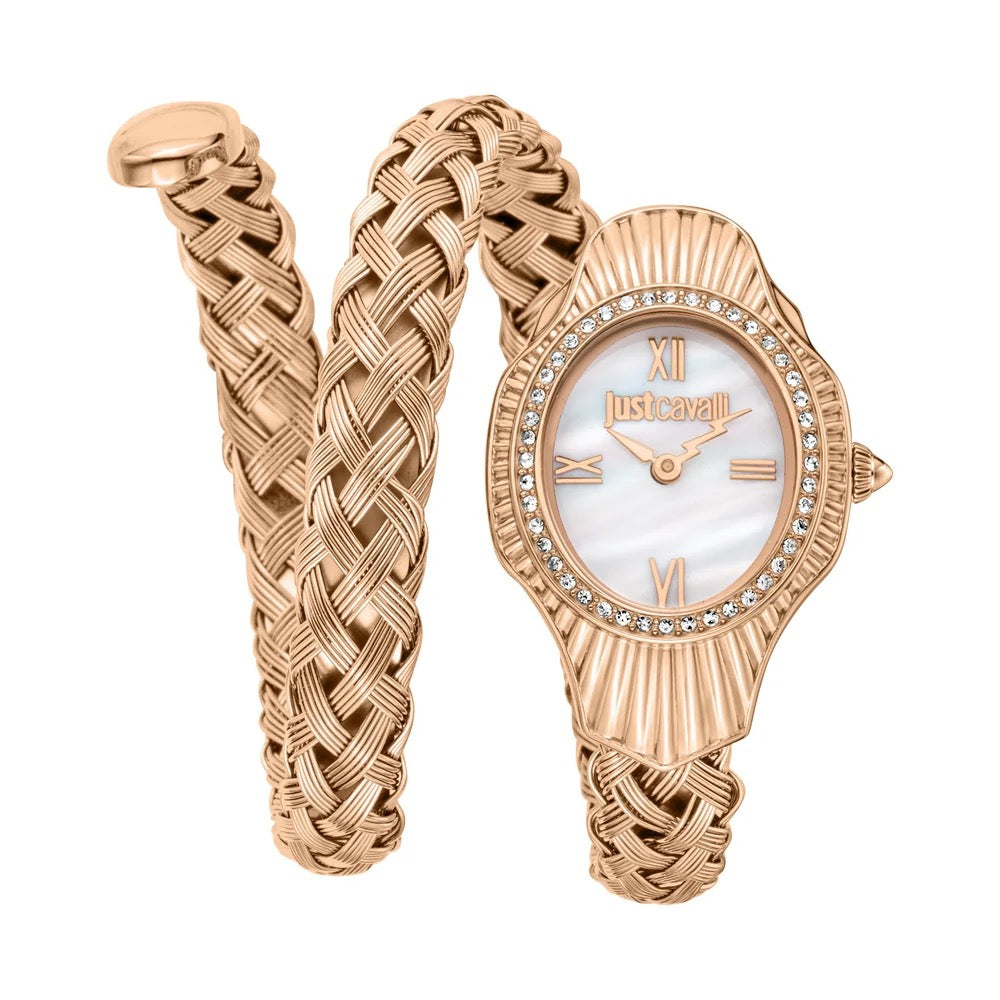 JUST CAVALLI, TWINED ROSE GOLD WATCH