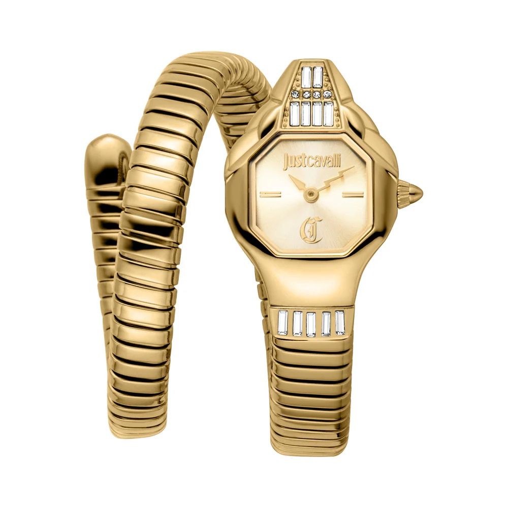 JUST CAVALLI, BRILLIANT SNAKE GOLD WATCH