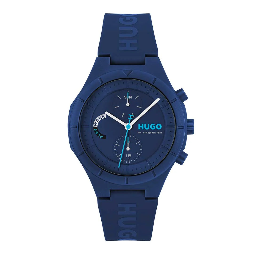 HUGO, LIT MULTI BLUE MEN'S WATCH