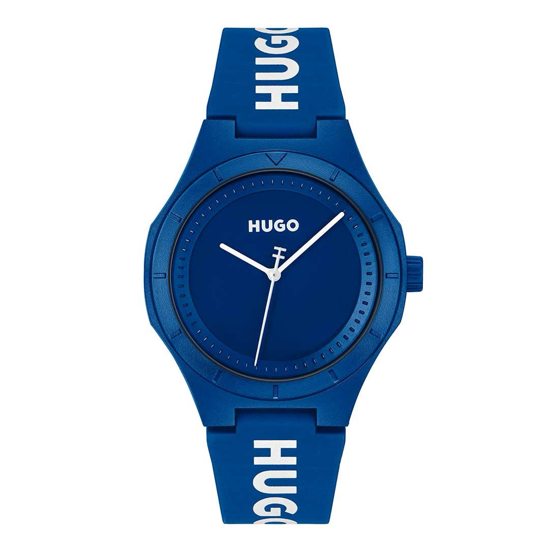 HUGO, LIT BLUE MEN'S WATCH